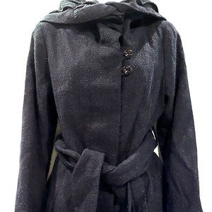 Allen B. Schwartz Black Collared Jacket Size Large